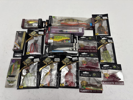 Parti med fiskeutrustning