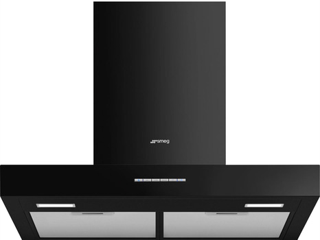 Köksfläkt Smeg Väggmonterad 60 cm, Svart, Universal KBT600BL