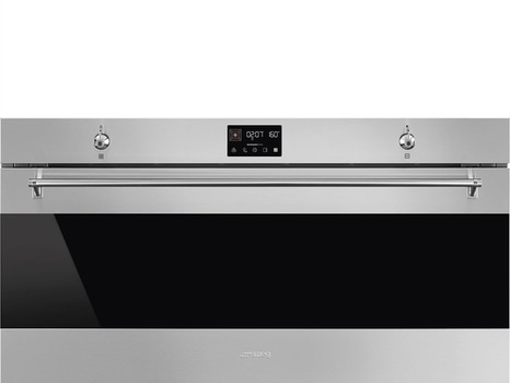 Termoventilerad ugn Smeg Kompaktugn 90 cm, Rostfritt stål, Classic SFR9302TX