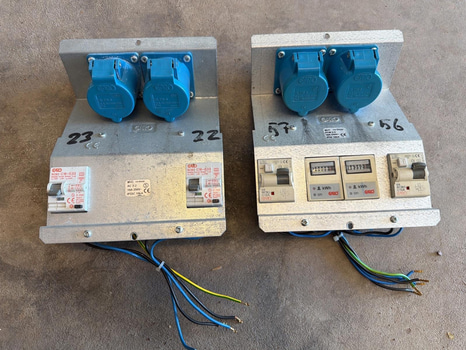 Elcentraler / byggcentraler – parti ca 75 st