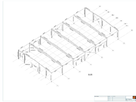 Stålhall/ stomme, Steelconstruction By Sweden, ca 745 m², 37,8x19,7 m