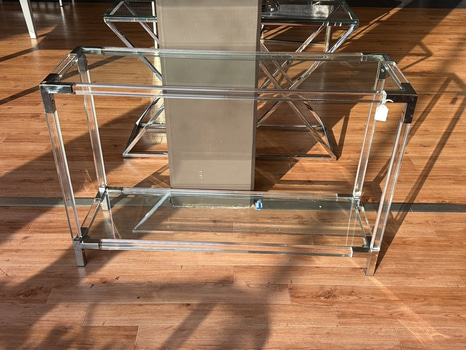 Sidobord med glasskivor, 120 cm