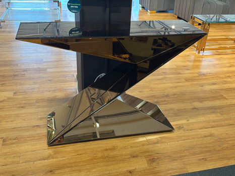 Spegel/ sidobord samt spegel, bronstonat