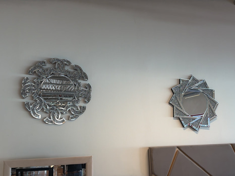 2 st speglar, ∅ 90 cm