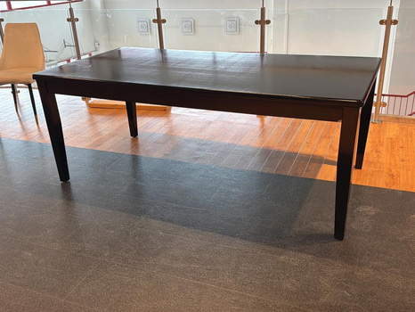 Matbord, svart, 200x100 cm