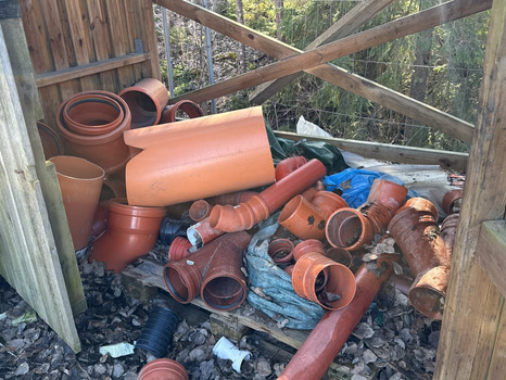 Parti med rörkopplingar