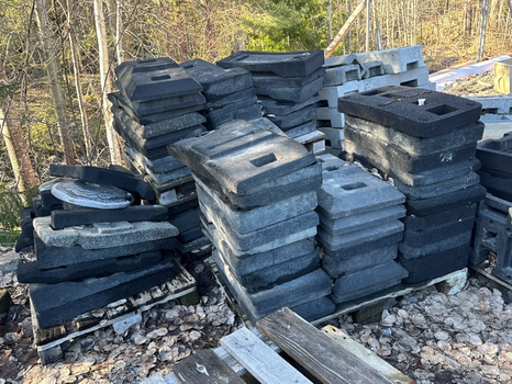 Staketfot till byggstängsel