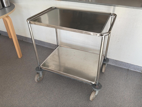 Rostfri vagn,  70x54x80 cm