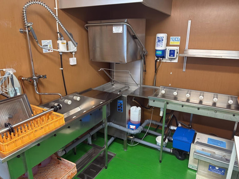 Diskmaskin, Wexiödisk WD-6C, med in- och utmatningsbänk