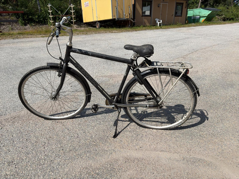 Cykel herr med pakethållare