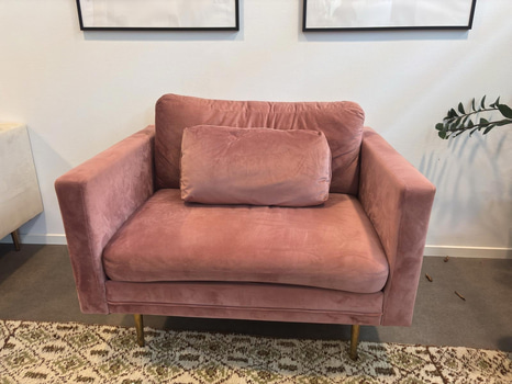 Fåtölj, rosa