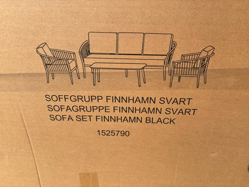 2 st. Fåtöljer inkl. soffbord Sunfun Finnhamn