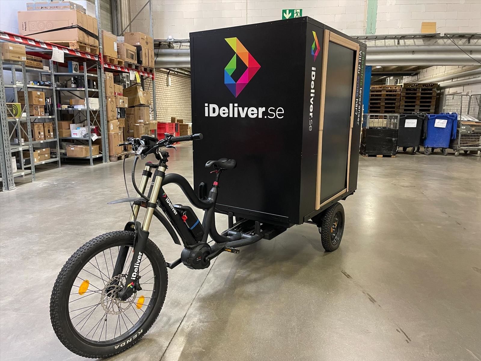 El-cykel för miljövänliga leveranser och marknadsföring